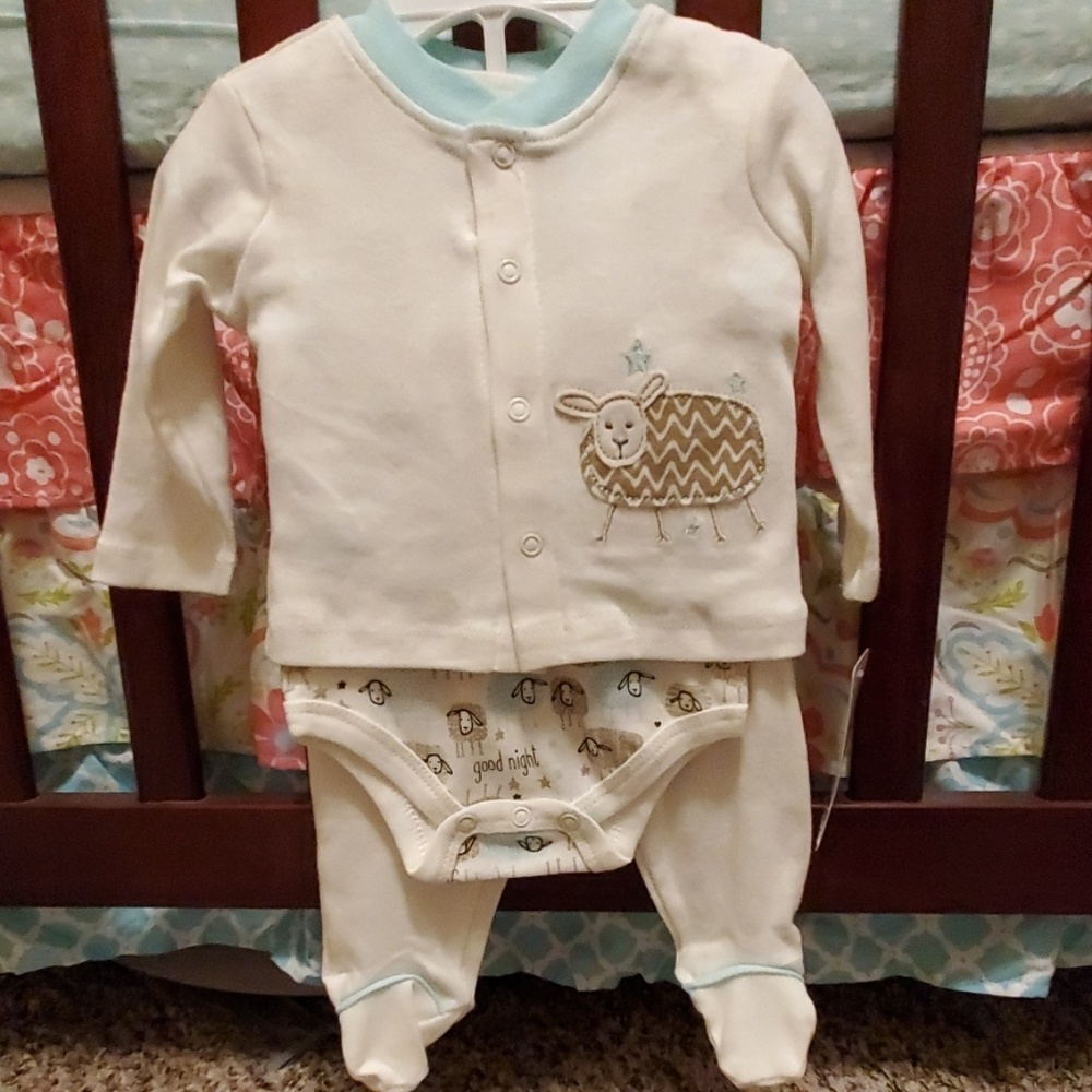 Baby Starters 3 piece goodnight lamb outfit